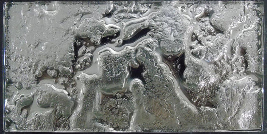 Silver Textured Lava Glass Subway Tile 75x150mm (MT0176)