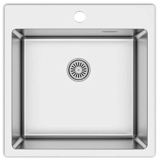 Drop-in Kitchen Sink Stainless Steel 1 Square Bowl 500 x 505 X 200 MM (TJM0039)