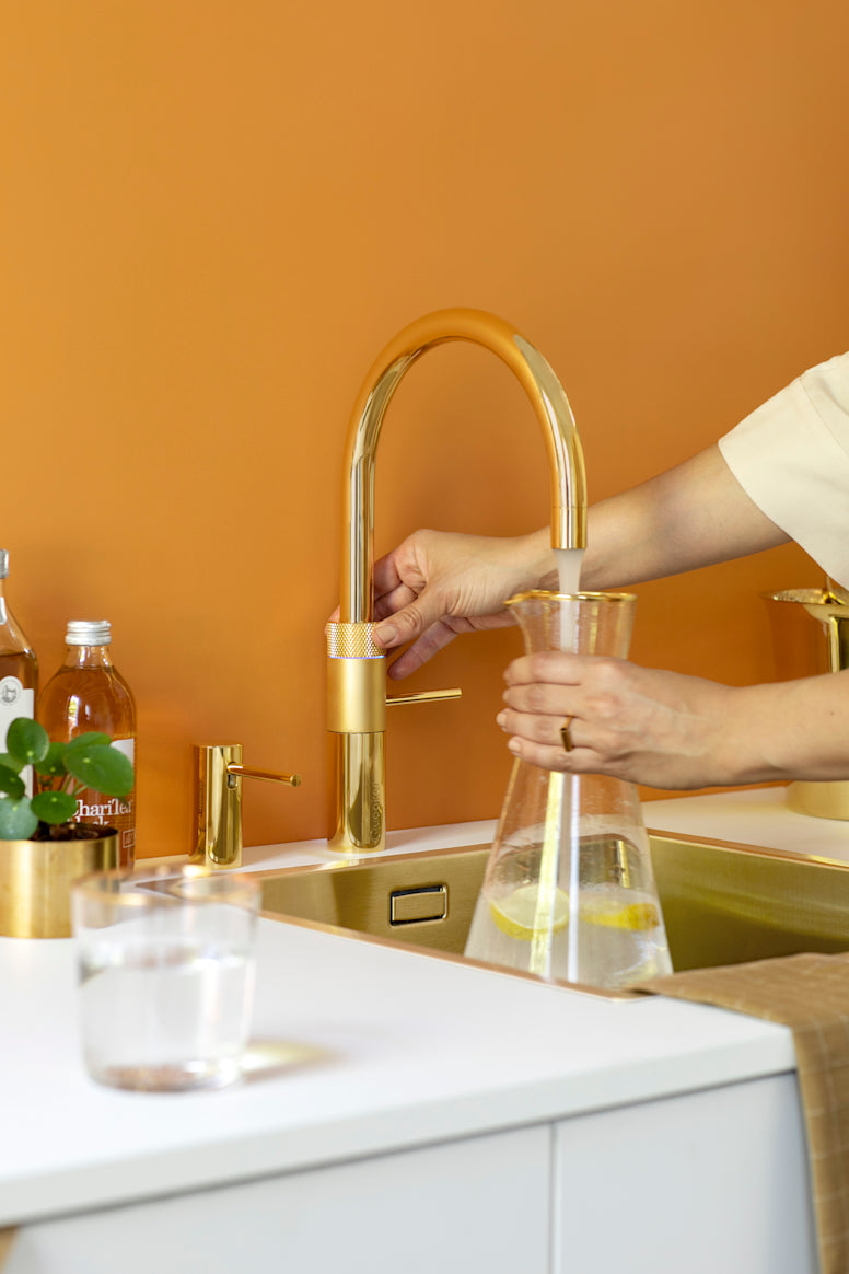 Quooker Fusion Round Boiling Water Tap GOLD with a choice of Tanks