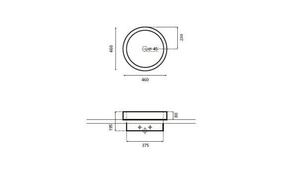 BRECCIA COUNTERTOP WASHBASIN WHITE (0007) SP0060