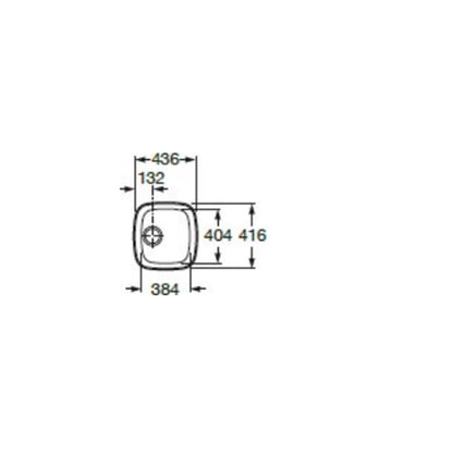 ROCA LINEN FINISH Undercounter  Stainless Steel Sink BP-2  436 X 416 (SP0100)