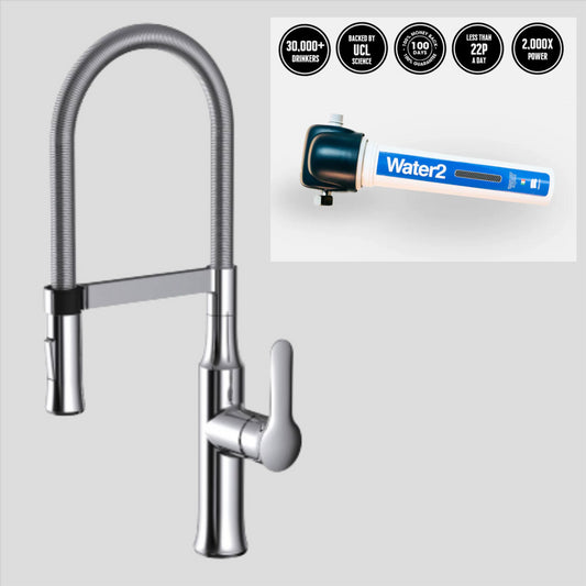 Detachable 2-Spray Settings Kitchen Mixer Tap (Genoa) with Bear Grylls water filter pod 1.0