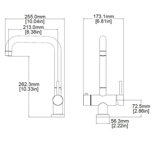 Reginox AMANZI II COPPER 3in1 Boiling Water Kitchen Tap