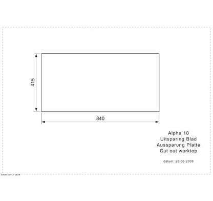 Reginox Alpha 10 Single bowl inset SS kitchen sink 860x435mm
