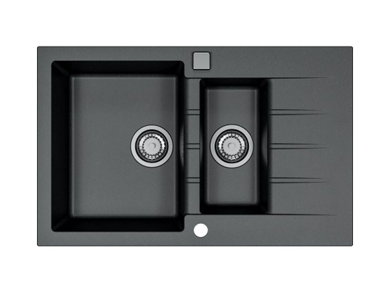 Alveus Cadit 70 Inset 1.5 Composite Kitchen sink, 790x500mm Carbon or Arctic