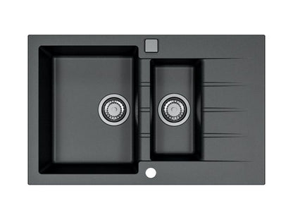 Alveus Cadit 70 Inset 1.5 Composite Kitchen sink, 790x500mm Carbon or Arctic