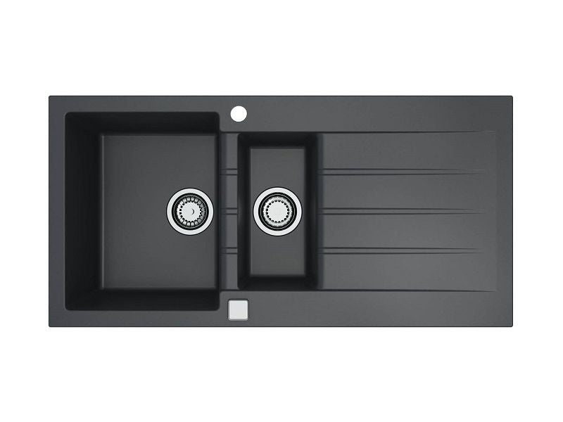 Alveus Cadit 80 Inset Composite 1.5 Kitchen sink, 1000x500x200mm Carbon or Arctic