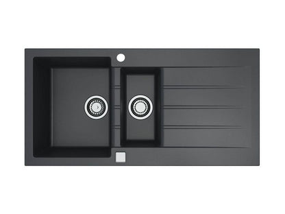 Alveus Cadit 80 Inset Composite 1.5 Kitchen sink, 1000x500x200mm Carbon or Arctic