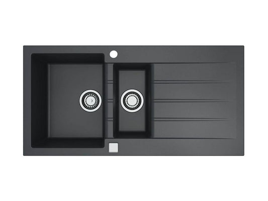 Alveus Cadit 80 Inset Composite 1.5 Kitchen sink, 1000x500x200mm Carbon or Arctic