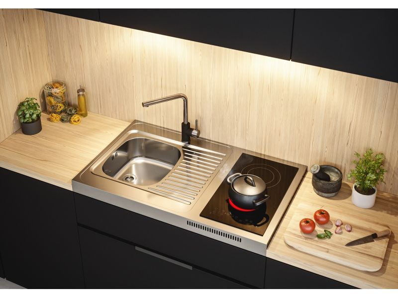 Clearance! Alveus SELMA Kitchen mixer Tap Black & Chrome