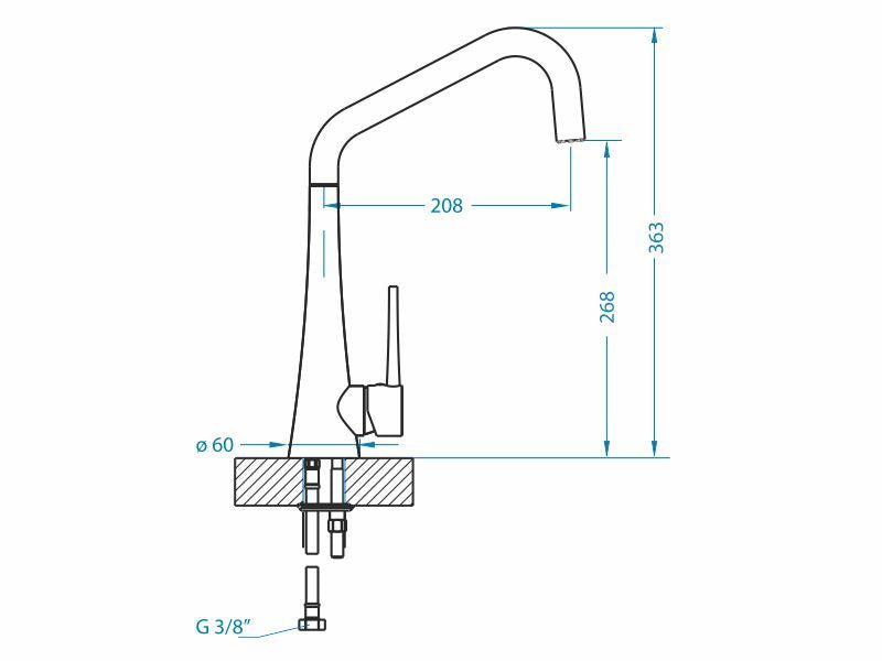 Clearance! Alveus EDEN Kitchen Mixer Tap Black or Chrome