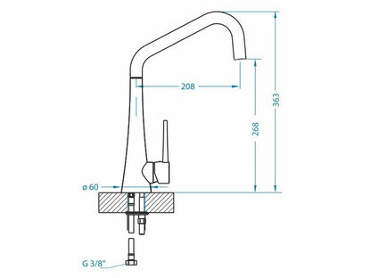 Clearance! Alveus EDEN Kitchen Mixer Tap Black or Chrome