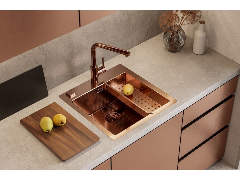 Clearance! Alveus ZEOS-P MONARCH Pull-out Kitchen Mixer Tap Copper, Gold, Anthracite