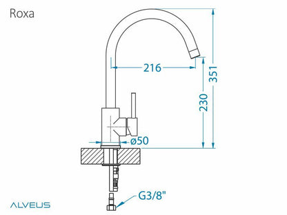 Clearance! Alveus Roxa Kitchen Mixer Tap Concrete