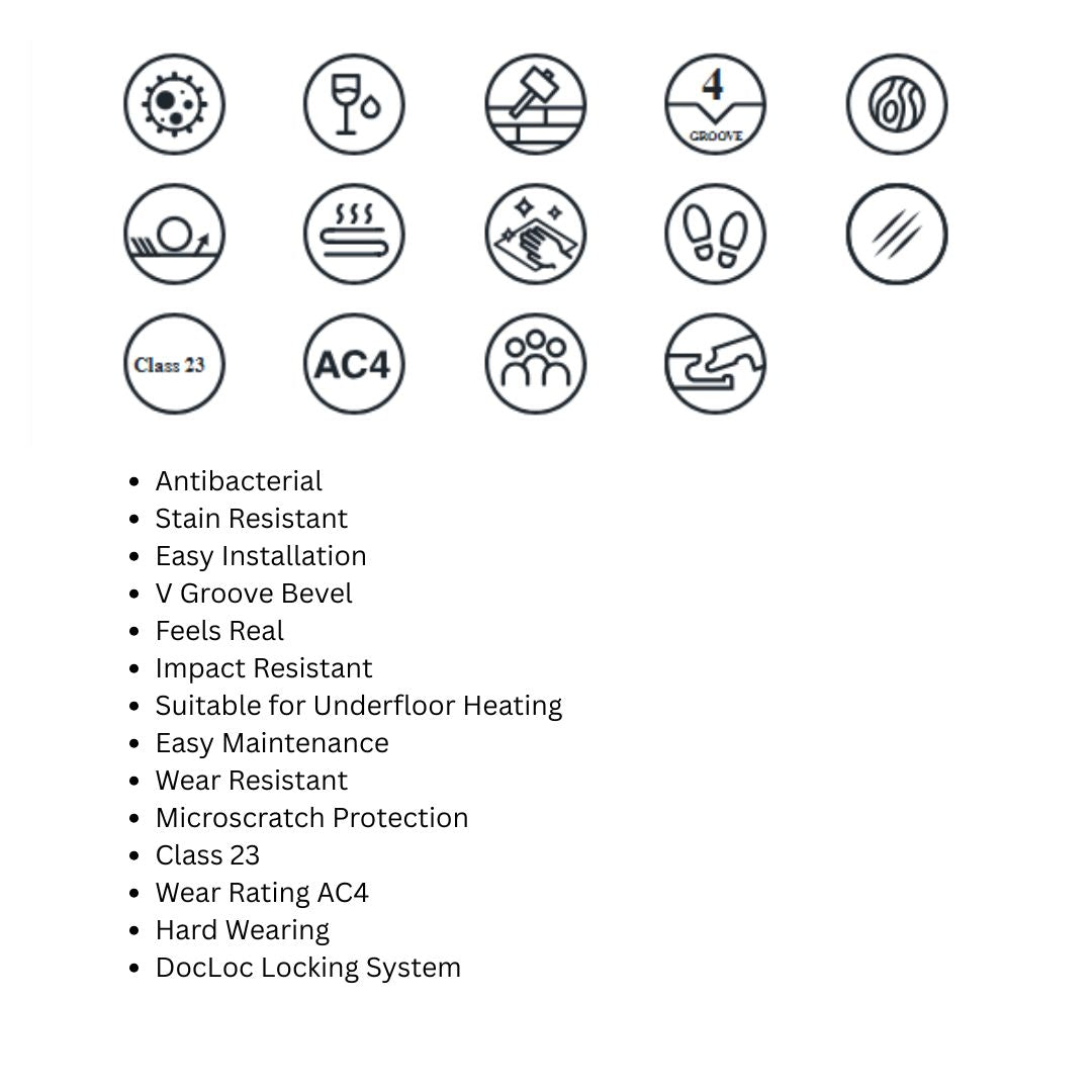 LVT Flooring Lignum Core Greywood Oak - Pack Size: 2.64m²