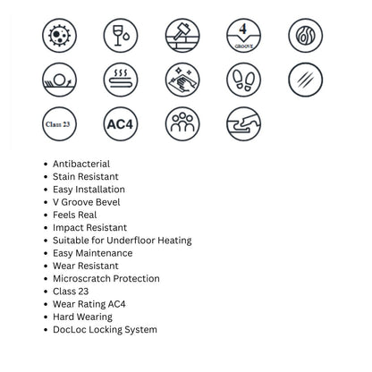 LVT Flooring Lignum Core Greywood Oak - Pack Size: 2.64m²