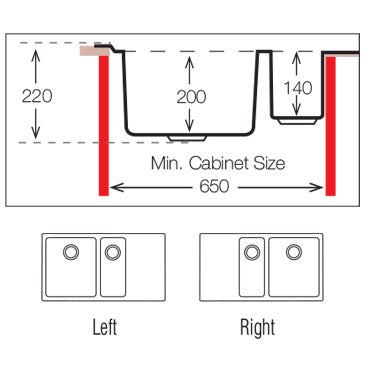 UKinox AS 1000.500.15 Polished 1.5 Bowl Stainless Steel inset kitchen sink