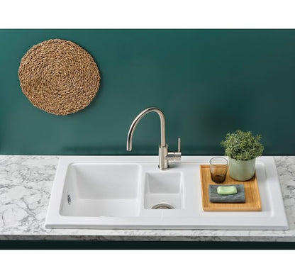 Reginox RL501CWII White Ceramic 1.5 bowl reversible kitchen sink