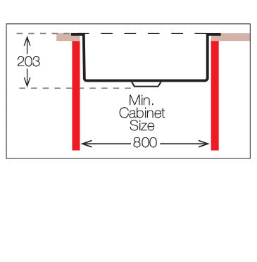 ColorX TNL 745 Rose Gold Extra wide Undermount/Inset kitchen sink 745x400mm