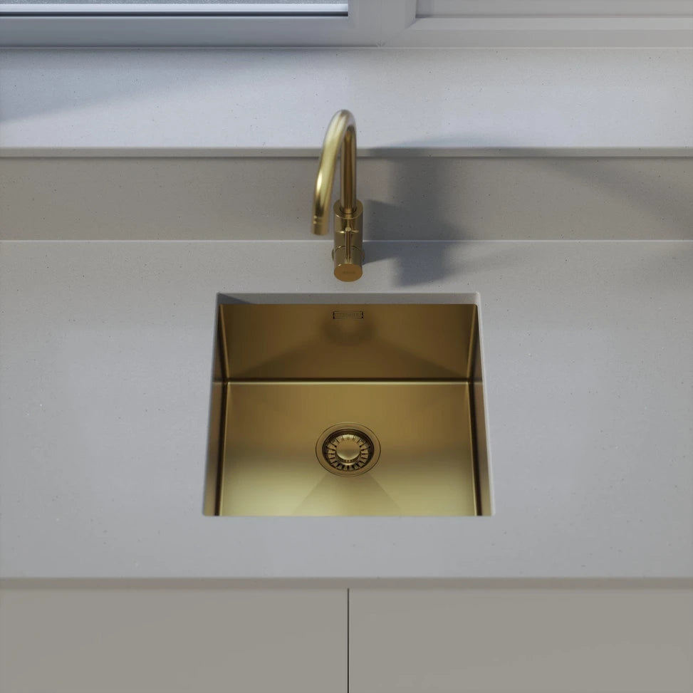 ColorX TNL400 Gold Undermount/Inset kitchen sink 400x400mm