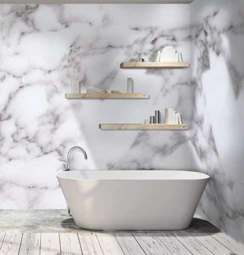 DuraPanel Natural Calacatta Marble Duralock tongue & groove 2400 x 1180mm