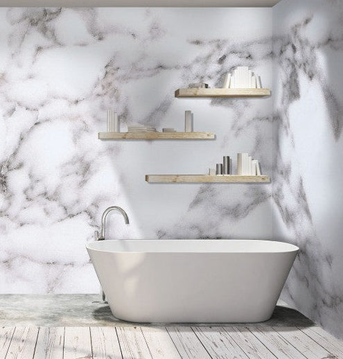 DuraPanel Natural Calacatta Marble Shower Panel on 9mm Plywood