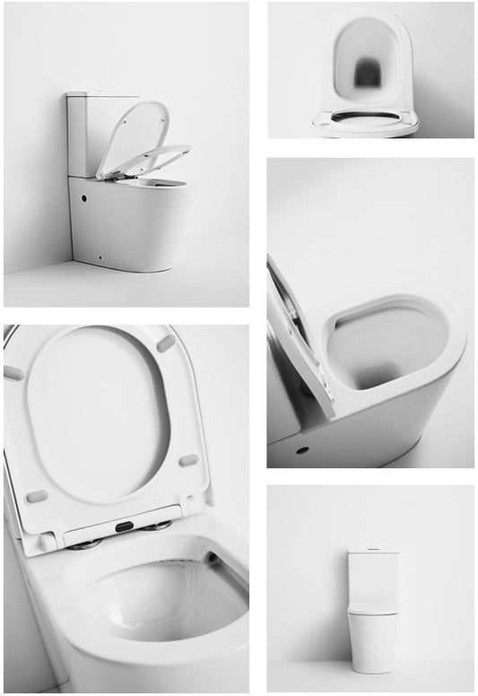VRB California Close Coupled Round Closed Back Rimless Toilet