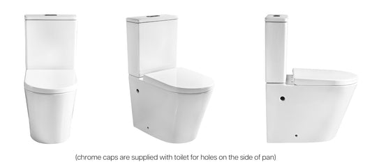 VRB California Close Coupled Round Closed Back Rimless Toilet