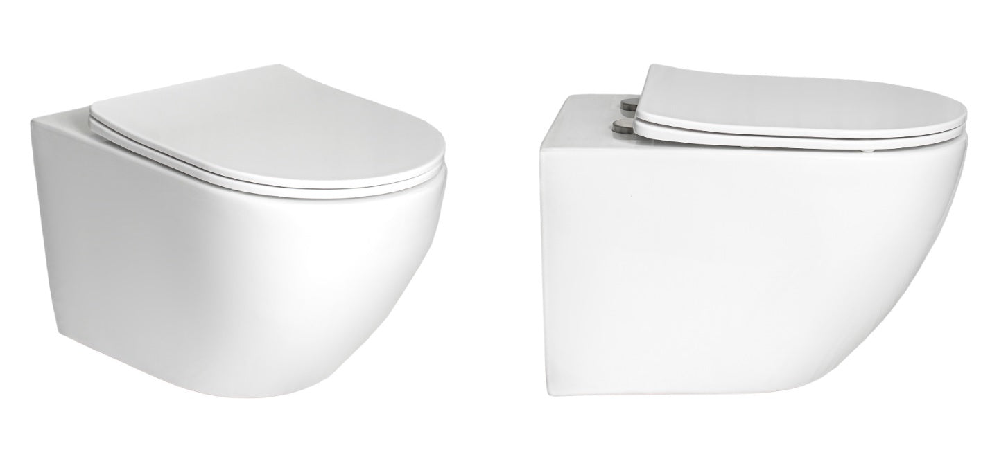 VRB California Wall Hung Round Rimless Toilet 1012WH