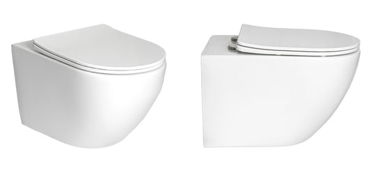 VRB California Wall Hung Round Rimless Toilet 1012WH