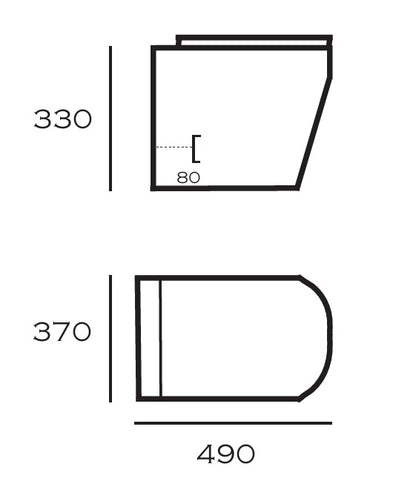 VRB California Wall Hung Round Rimless Toilet 1012WH