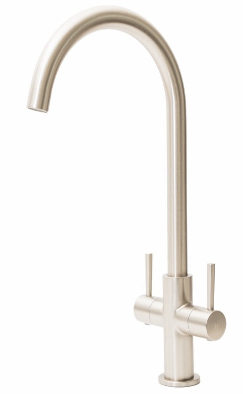 Crescent Twin Lever Kitchen Mixer Tap