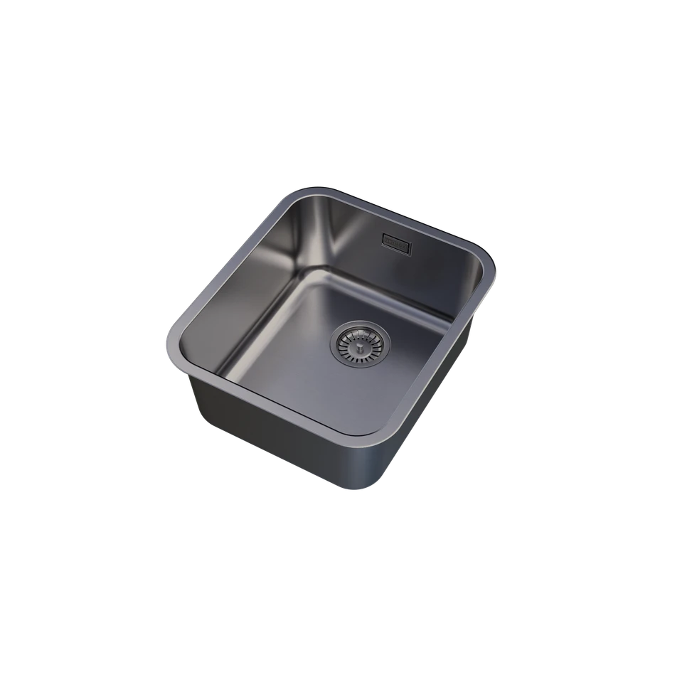 UKinox D 340/R50 Single Bowl Polished Stainless Steel Undermount kitchen sink