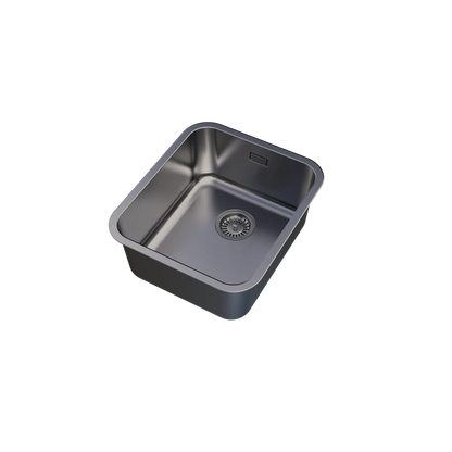 UKinox D 340/R50 Single Bowl Polished Stainless Steel Undermount kitchen sink