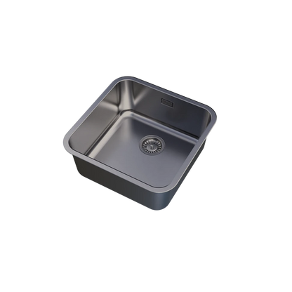 UKinox D 400/R50 Single Bowl Polished Stainless Steel Undermount kitchen sink