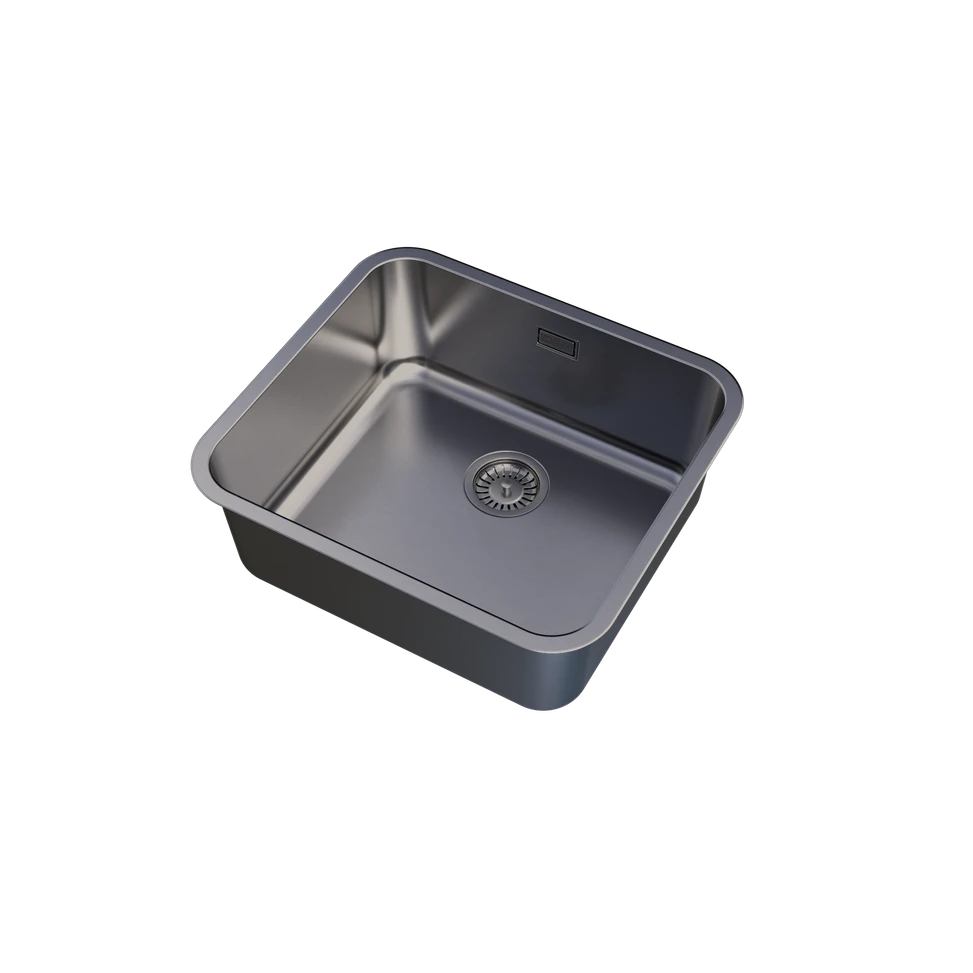 UKinox D 450/R50 Single Bowl Polished Stainless Steel Undermount kitchen sink