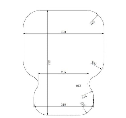 Reginox Dakota Reversible 1.5 bowl Undermount SS Kitchen Sink 544x410mm