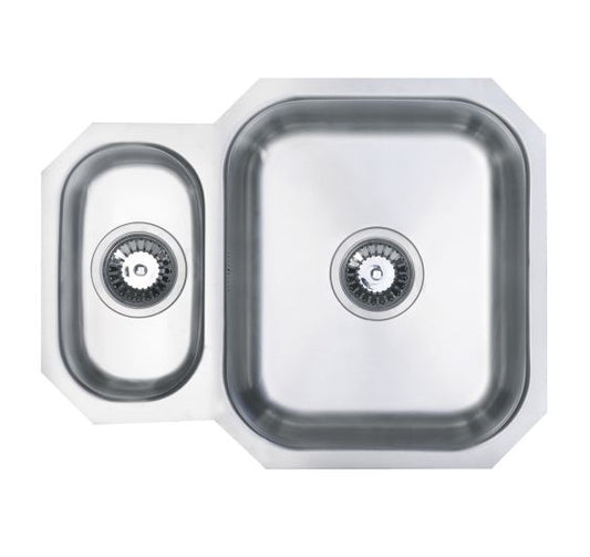 Reginox Dakota Reversible 1.5 bowl Undermount SS Kitchen Sink 544x410mm