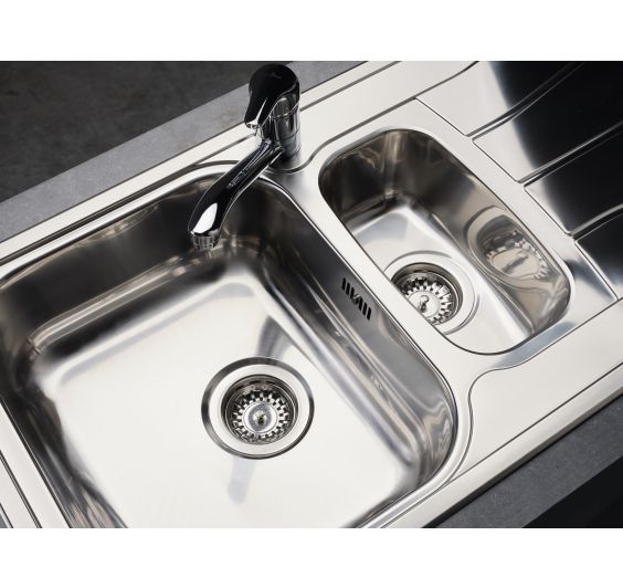 Reginox Diplomat 1.5 ECO SV Reversible Inset SS Kitchen Sink 950x500mm