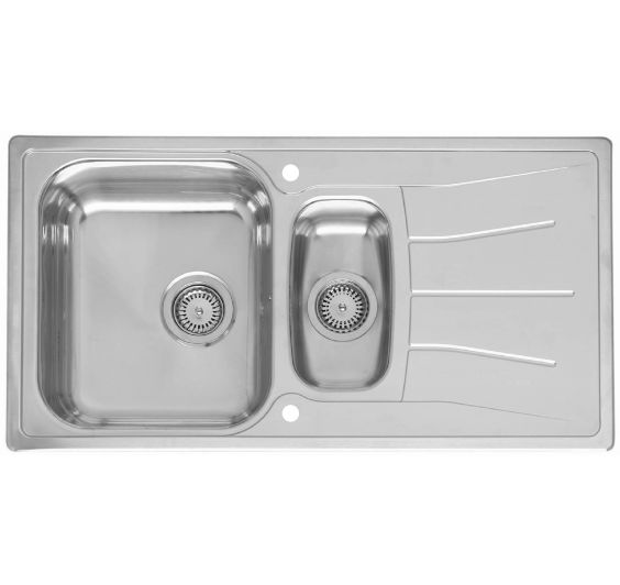 Reginox Diplomat 1.5 ECO SV Reversible Inset SS Kitchen Sink 950x500mm