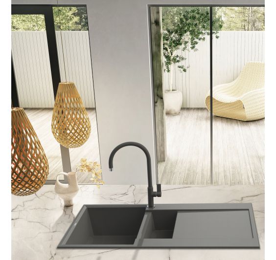 Reginox EASY 1000x500 Composite 1.5 Bowl Reversible Inset Kitchen sink