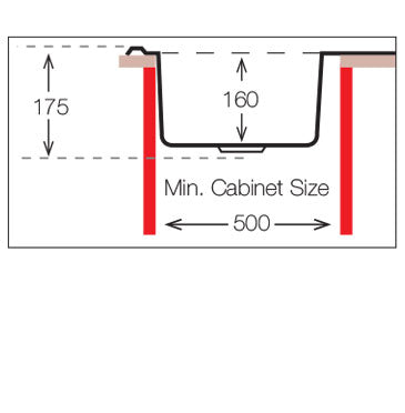 UKinox EC 860.500 Reversible 1 Bowl Polished Stainless Steel inset kitchen sink