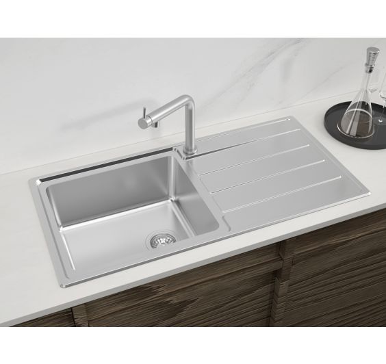Reginox Envoy 10 Reversible 1 bowl Inset SS Kitchen Sink 1000x500mm