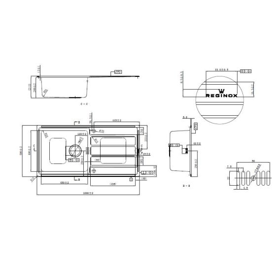 Reginox Envoy 10 Reversible 1 bowl Inset SS Kitchen Sink 1000x500mm
