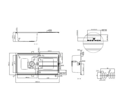 Reginox Envoy 10 Reversible 1 bowl Inset SS Kitchen Sink 1000x500mm