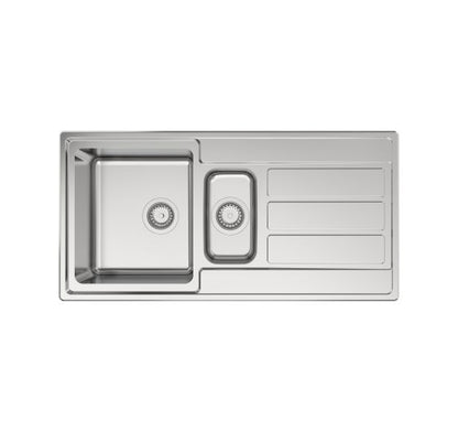 Reginox Envoy 15 Reversible 1.5 bowl Inset SS Kitchen Sink 1000x500mm