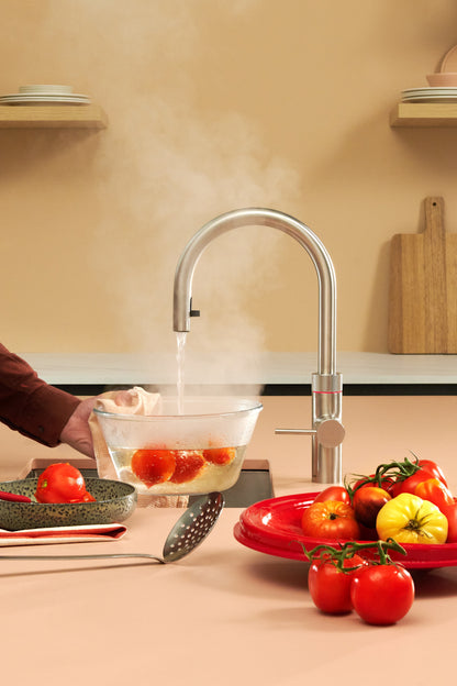 Quooker Flex Round Pull-out Boiling Water Tap STAINLESS STEEL with a choice of Tanks
