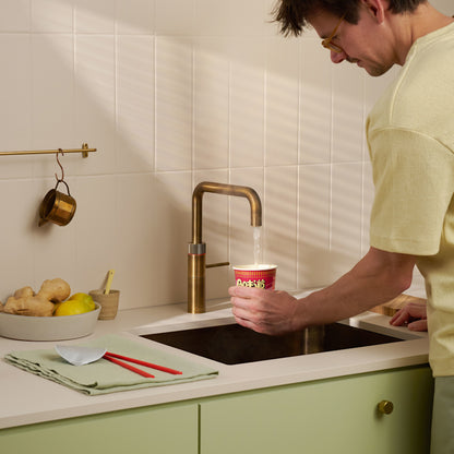 Quooker Fusion Square Boiling Water Tap PATINATED BRASS with a choice of Tanks