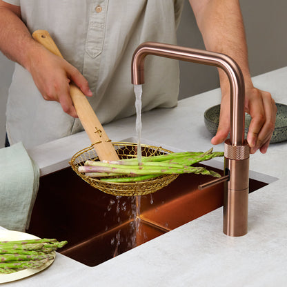 Quooker Fusion Square Boiling Water Tap ROSE COPPER with a choice of Tanks