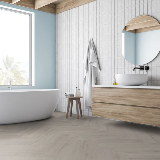 LVT Flooring Lignum Core Greywood Herringbone - Pack Size: 2.23m²